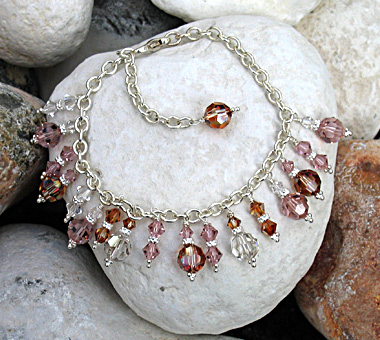 Sterling silver Swarovski crystal bracelet