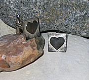 Sterling silver cufflinks with bar