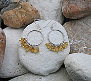 Sterling silver earrings with citrine