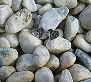 Sterling silver heart earrings